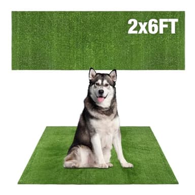 GLOBREEN Grass Pad for Dog Large Size - 2FTx6FT, Dog Potty Training Turf, Indoor Outdoor Pets Pee Fake Grass for Balcony Patio Yard - Image 1