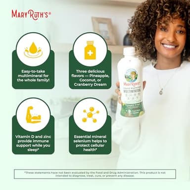MaryRuth Organics Liquid Nighttime Multimineral | NO Melatonin | Magnesium Citrate | Calcium | Zinc | Vitamin D3| Available in 4 Flavors | Vegan | Sugar Free | Gluten Free | 32 Oz - Image 6