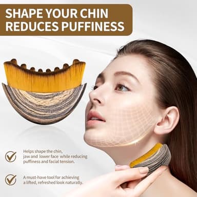 Lymphatic Contour Face Brush,Contour Face Brush for Lymphatic Drainage,Dry Lymphatic Drainage Massager,Ergonomically Designed to Fit The Skin Precisely - Image 2