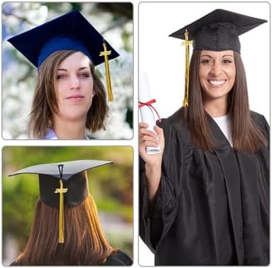 2025 Tassel Graduation, Tassels for Graduation Cap 2025, Black Gold Tassel Cap Decorations with Gold Charms Memorial Cords Graduate Hat Ceremonies Accessories for Class of School Grad Souvenir Gifts - Image 8