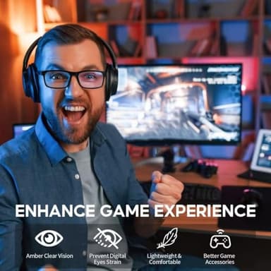 VMJFBJ Blue Light Blocking Glasses For Men/Women Anti-Fatigue Computer Monitor Gaming Improve Sleep Reduce Eye Strain Gamer Glasses - Image 6