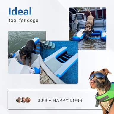Toriexon Inflatable Dog Boat Ramp 48" L × 32" W- Durable, Puncture-Resistant Surface Ensures Safe, Pool Ramp for Dogs Up to 180 Pounds, Perfect for Pools, Lakes, and Beaches - Image 3