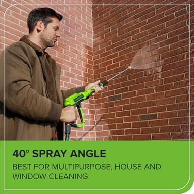Greenworks 2100 PSI (SGS Certified) 1.2 GPM 13Amp Compact Electric Pressure Washer Telescoping Handle Power Washer for Cars, Driveways, Patios, Patio Furniture & Around Pools - Image 6