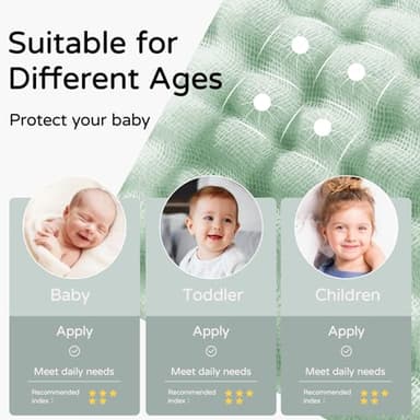 Yoofoss Hooded Baby Towels for Newborn 2 Pack 100% Muslin Organic Cotton Baby Bath Towel with Hood for Babies, Infant, Toddler and Kids, 32x32Inch, Soft and Absorbent Newborn Essential,Apricot&Green - Image 5