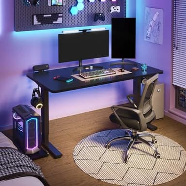 FLEXISPOT Standing Desk Frame with Clamp Power Strip and Cable Management Tray, Electric Sit Stand Desk Base with Memory Controller for Home and Office (Black Frame Only) - Image 4