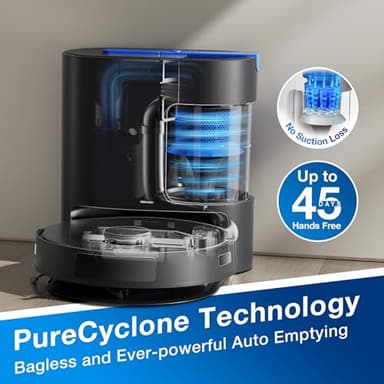 ECOVACS DEEBOT N20 Plus Robot Vacuum and Mop,with Bagless Self Emptying Station,8000Pa Powerful Suction,Anti-Tangle Technology,45-Day Capacity,300 Minutes Runtime,Perfect for Pet Hair - Image 2