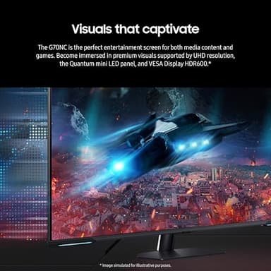 SAMSUNG 43" Odyssey Neo G7 Series 4K UHD Smart Gaming Monitor, 144Hz, 1ms, VESA Display HDR600, Quantum Matrix Technology, AMD FreeSync Premium Pro, LS43CG702NNXZA, Black - Image 4