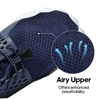 NORTIV 8 Mens Lightweight Barefoot Aqua Water Shoes for Outdoor Sports, Swim, Fishing, Hiking, Diving, Surf Walking, Dark/Blue - 12 (TREKMAN-2) - Image 2