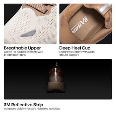 NORTIV 8 Women's Walking Shoes Cushion Comfortable ActiveBreeze Running Tennis Shoes Non-Slip Workout Gym Sports Athletic Breathable Fashion Sneakers,Size 10,Beige/Khaki,SNWS248W - Image 7