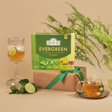 Ahmad Tea Green Tea, Evergreen Selection Pack Teabags, 60 Foil Teabags - Caffeinated & Sugar-Free - Image 2