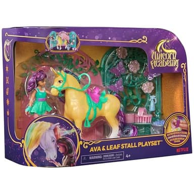 Unicorn Academy, Ava Doll & Color-Change Leaf Stall Playset with 15 Accessories, Dolls & Unicorn Toys for Girls Ages 4 and up - Image 9