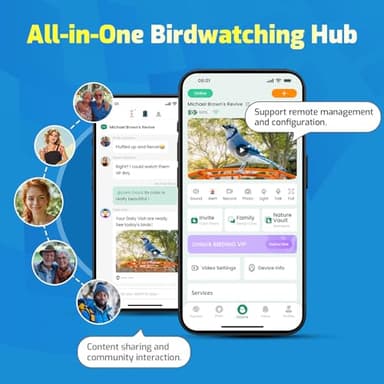 Smart Bird Feeder with Camera, 2K HD Birdwatching Camera with AI Identify Bird Species & Solar Panel, Auto Video Capture & Instant Notifications, Ideal Gifts for Lover, Deep Blue - Image 6