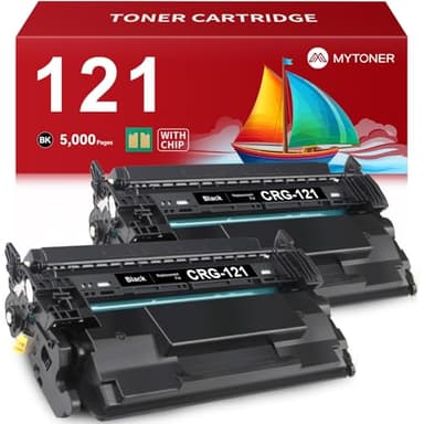 MYTONER 121 Black Toner Cartridge Compatible Replacement for Canon 121 CRG121 CRG-121 High Yield Toner for imageCLASS D1620 D1650 Printer (2 Pack) - Image 1