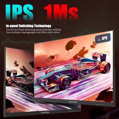 Viewedge 24 Inch Gaming Monitor with 165hz/144hz, IPS 1ms, FHD 1080p and HDR 10 | PC Computer Monitor with 105% sRGB, Bluelight Filter, 2 HDMI & 1 DP Port, Support Freesync and Wall Mounted - Image 3