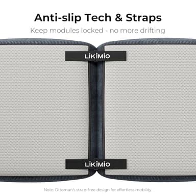 LIKIMIO 118" Modern L-Shaped Modular Sectional Sofa for Living Room, Corduroy Upholstery Charcoal Blue, Oversized 3-Seater Couch with Deep Seat and Movable Ottoman – No Assembly - Image 8