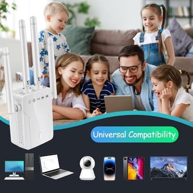 WiFi Extender Signal Booster for Home: Internet Repeater Long Range Covers Up to 45+ Devices and 8470 Sq.ft for Apartment Basement Office House - Image 7
