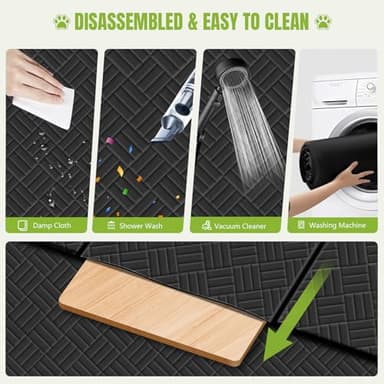 BIERPOER Dog Car Seat Cover for Back Seat - Hard Bottom Hammock Dogs Extender Seat Cover with Mesh Window & Pocket Waterproof Anti-Scratch Camping Travel Bed for Cars Trucks and SUVs - Image 5