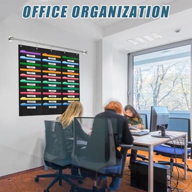 RSUARSUA File Storage Pocket Chart with Nametag 30 Pockets,Hanging Wall File Organizer for Classroom and Office, Organize Your Assignments, Files, Scrapbooks, Paper - Image 2