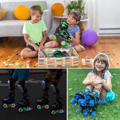 Kids Roller Skates for Boys - Blue for Toddler Little Kids Age 4 5 6 7- Adjustable All Light up Wheels Indoor Outdoor Sports Birthday Gift for Son and Grandson Small(10C-13C) - Image 6