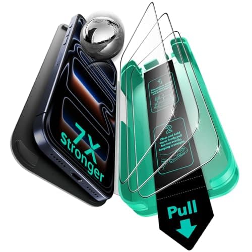 ESR 3 Pack 9H+ Glass for iPhone 17 Pro Max Screen Protector, [Military-Grade Shatterproof], with AR Anti-Reflective Technology, Armorite Ultra-Tough Tempered Glass with Ultra Fit Tray - Image 1