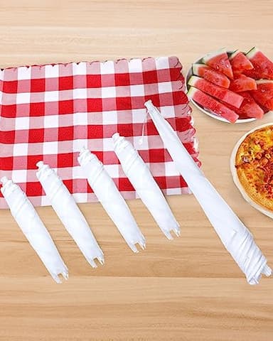Anpro Food Covers for Outdoors - 1 Extra Large (40"x25") + 4 Large (17"x17") Pop-Up Mesh Food Tents, Collapsible Reusable Bug-Proof Nets for Picnics, BBQs & Camping, Stainless Steel Frame - Image 9