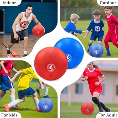 LOYNYE 10 Inch Dodgeball Balls Playground Ball Kickball, Dodge Balls for Kids, Kickballs Handball for Indoor Outdoor Games Four Square Balls, Includes Pump - Image 6