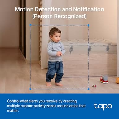 Tapo by TP-Link Pan/Tilt Security Camera for Baby Monitor, Pet Camera w/Motion Detection, 1080P, 2-Way Audio, Night Vision, Cloud & SD Card Storage, Works with Alexa & Google Home, Black (Tapo C201) - Image 6