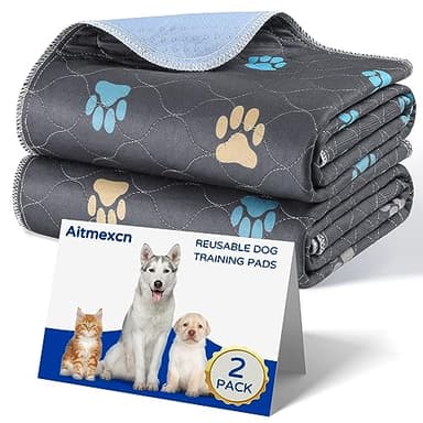 Aitmexcn Washable Puppy Dog Pee Pad, 2PCS 100% Waterproof Whelping Training Mat for Puppy/Senior Dog, Fast Drying Reusable Puppy Pads for Indoor, Outdoor and Car Travel- 48'' x 65'' - Image 7
