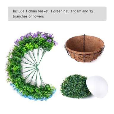 Artificial Pansies Fake Hanging Plants Flowers Basket for Outdoor Outside Decoration, 12pcs Silk Pansy UV Resistant Look Real Colorful Faux Flowers for Home Porch Yard Patio Balcony Garden Arch Party - Image 4