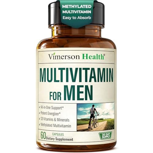 Multivitamin for Men – Methylated Mens Multivitamins & Multiminerals Capsules with Vitamin B12, A, D, C, Zinc, Magnesium & More for Complete Daily Support – High Potency Bioavailable Vitamins for Men - Image 1