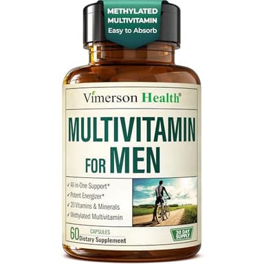 Multivitamin for Men – Methylated Mens Multivitamins & Multiminerals Capsules with Vitamin B12, A, D, C, Zinc, Magnesium & More for Complete Daily Support – High Potency Bioavailable Vitamins for Men - Image 1