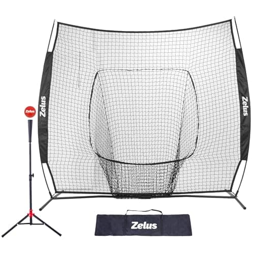 77 Portable Baseball Net with Tee Kit, Softball Net, Carry Bag & Weighted Baseball - Image 1