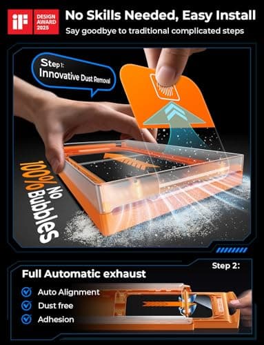 UNBREAK TOP 9H+ Glass 2+2 Packs for iPhone 17 Pro Privacy Screen Protector with Camera Lens Protector [Zero Bubble][10X Military Protection] 17 Pro Tempered Glass Full Edge Coverage, Case-Friendly - Image 2