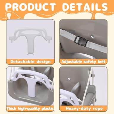 Taleco Gear 2 in 1 Toddler Swing ＆ Jumper, Swing Set for Indoor/Outdoor, Baby Jumpers and Bouncers, Easy to Assemble & Store, Suitable for Children 6 Months and Older（Black） - Image 5