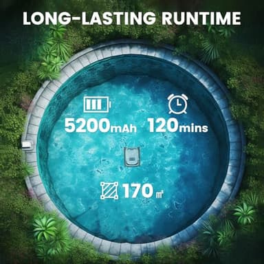 AIRROBO Pool Vacuum for Inground Pools, Smart Navigation Pool Cleaner Robot, Wall Climbing Pool Cleaner, Cleans Pool Floors, Walls & Waterline, 120 Min Run Time, for Above Ground & Inground Pools - Image 5