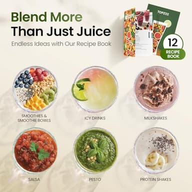 TOPZEE Personal Smoothie Blender - 1000W Single Serve Smoothie Maker with 24oz Portable Travel Cups, Ideal for Protein Shakes, Frozen Drinks, and Kitchen Use - Image 4