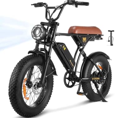CYCROWN CycRun Electric Bike for Adults 750W Motor with 374.4WH Battery, 20MPH 55Miles Ebike for Adults, 20" Fat Tire Commuting Off Road Mountain Ebike with Hydraulic Suspension, UL2849 - Image 1