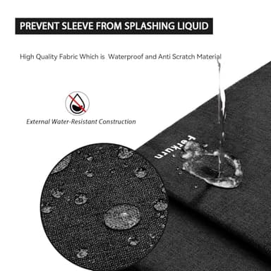 Ferkurn Laptop Bag Case for Women Men Computer Bag Compatible with HP Envy Pavilion Omen/LG Gram/MSI/Dell Inspiron XPS/Lenovo/Acer, Shoulder Strap Carrying Messenger Briefcase, Black, 17 17.3 Inch - Image 2