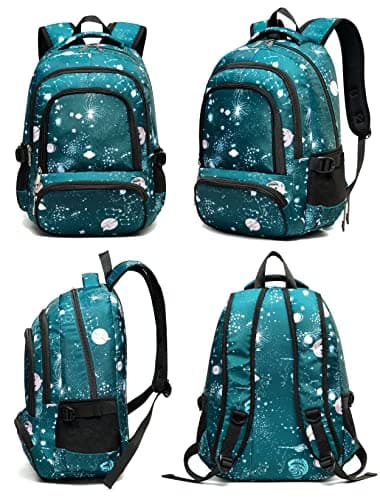 BLUEFAIRY Kids Backpack for Boys Girls School Bookbags for Elementary Primary Middle School Bags Book Bags for Teens Adolescentes Back to School Gifts Mochilas Escolares para Niñas Galaxy Cyan - Image 2