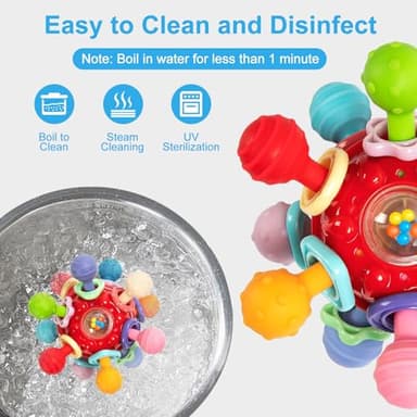 Baby Montessori Sensory Toys for 0-6 6-12 Months, Baby Teether Teething Toys for Babies 0 3 6 9 12 18 Months, Newborn Infant Learning Developmental Toys Gifts for 1 2 Year Old Boys Girls - Image 6