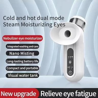 2025NEW Eye Steamer, Steam Therapy Wand, Nano Eye Mist Steam Sprayer for Relief Dry Eye, Heated Eye Treatment, Portable Eye Steamer Moisturizer Soother, Mini Rechargeable Eye Mist Sprayer, White - Image 4