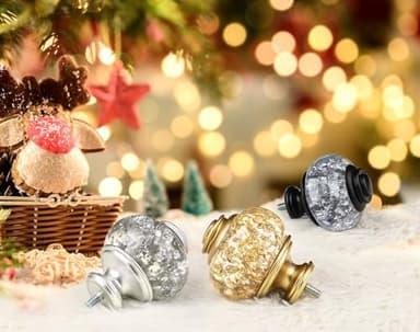 1 Inch Gold Double Curtain Rods 36 to 72 Inches (3 to 6 ft), USFOOK Drapery Rods for Windows, Telescoping Dual Curtain Rod with Luxury Translucent Finials - Image 3