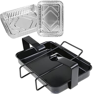 Uniflasy 7515 Grill Catch Pan Holder/Drip Pan/Grease Collection Pan Replacement Parts for Weber Genesis 1000-5500, Genesis Silver/Gold/Platinum, Genesis II Series, Platinum I/II, and Summit Grills - Image 1