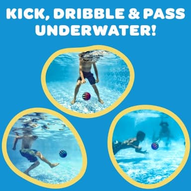 Watermelon Ball JR Durable Fillable Pool Toy for Underwater Games - Football, Basketball & Rugby - Perfect for Water Parties - Fun for Adults & Kids Alike - Ages 6+, 6.5" Multicolor - Image 3