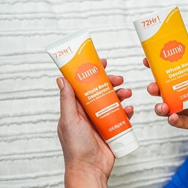 Lume Whole Body Deodorant - Invisible Cream Tube - 72 Hour Odor Control - Aluminum Free, Baking Soda Free, Skin Safe - 3.0 ounce (Toasted Coconut) - Image 4