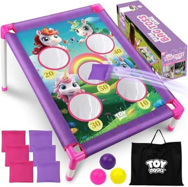 TOY Life Bean Bag Toss Game, Carnival Party Games, Cornhole Set for Kids Outdoor Games, Outside Toys for Kids Ages 4-8, Yard Outdoor Toys for Toddlers 3-5, Gifts for 3 4 5 6 7 Year Old Girls & Boys - Image 3