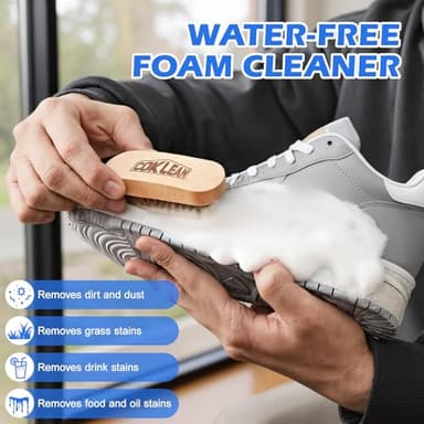 Foam Shoe Cleaner, White Sneaker Cleaner Kit for Tennis Shoes, Running, Golf, PU, Nubuck,Sole, Shoe Cleaning Kit 1Pack - Image 2