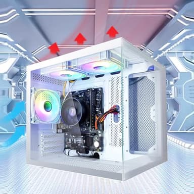 suevery Gaming PC Ryzen5 5600GT（3.8GHz Up to 4.4GHz Nvme SSD 1TB 16GB RAM WiFi 6 Prebuilt Towers Desktop Computer - Image 3