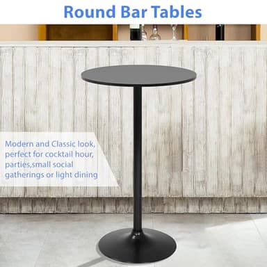 FDW Bistro Pub Table 2 Pack 40 Inch Height Cocktail Table Round Bistro Bar Table for Home and Kitchen Dining - Image 5