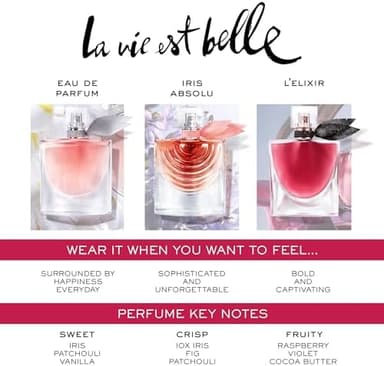 Lancôme La Vie Est Belle Eau de Parfum - Long Lasting Fragrance with Notes of Iris, Earthy Patchouli, Warm Vanilla & Spun Sugar - Floral & Sweet Women's Perfume - Image 6